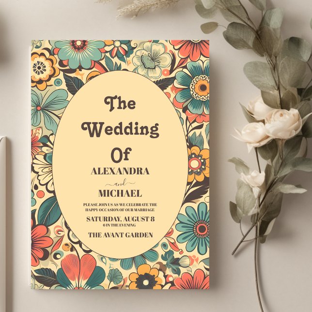 Invitación Boda de Retro 70 Vintage (Subido por el creador)