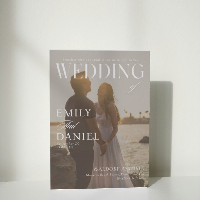 Invitación Boda De Revista De moda En Estilo Fotográfico (Subido por el creador)