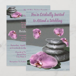 Invitación Boda de Rocas Orquídea Azul Violeta