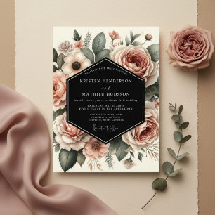 Invitación Boda de Romance Botánico Blush Bloom