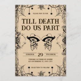 Invitación Boda de Romance de Cráneo Hasta que la Muerte nos