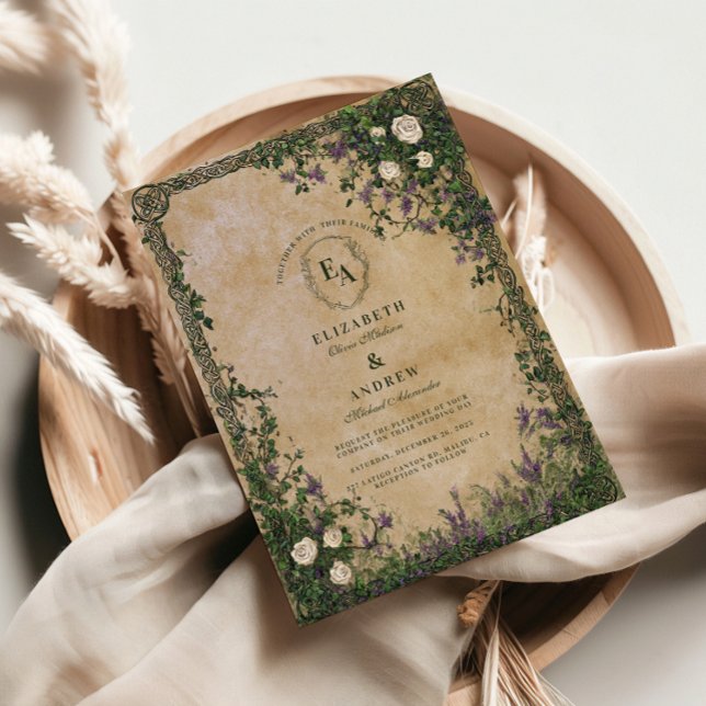 Invitación Boda de Romance de Jardín Medieval (Subido por el creador)