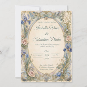 Invitación Boda de Romance Floral Art Nouveau Etéreo