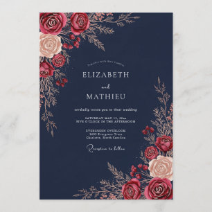 Invitación Boda de Romance Floral de Marina