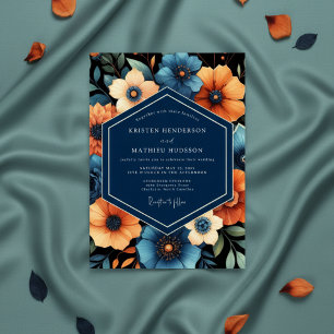 Invitación Boda de Romance Floral Otoñal de Marina