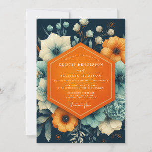 Invitación Boda de Romance Floral Otoñal de Marina