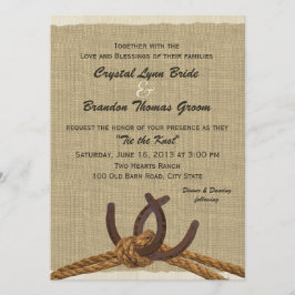 Invitación Boda de Rope y Horse Shoes