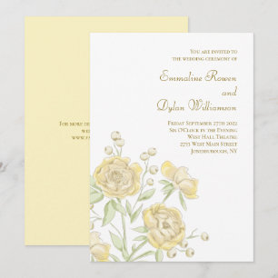 Invitación Boda de Rosa Amarilla