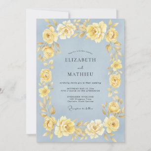 Invitación Boda de Rosa Amarilla de Centaurea