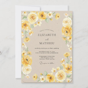 Invitación Boda de Rosa Amarilla Miel