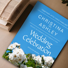 Invitación Boda de rosa blanco