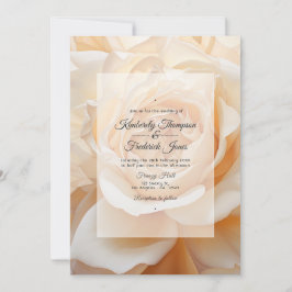 Invitación Boda de Rosa de color Champagne