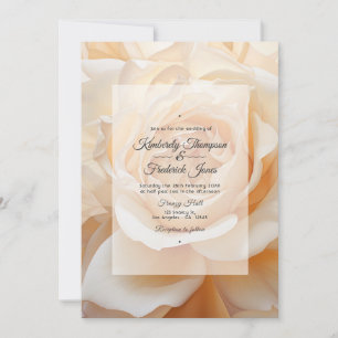 Invitación Boda de Rosa de color Champagne