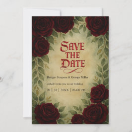 Invitación Boda de Rosa de época gótica medieval