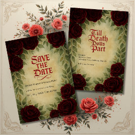 Invitación Boda de Rosa de época gótica medieval