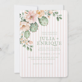 Invitación Boda de Rosa del Desierto y Cactus