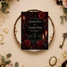 Boda de Rosa Gótica con Velas