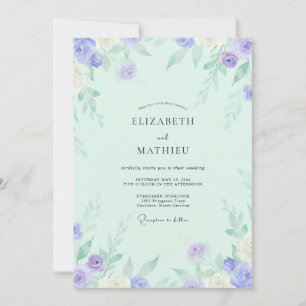 Invitación Boda de Rosa Lila Menta