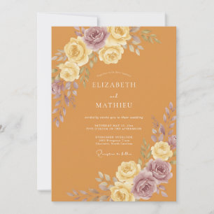 Invitación Boda de Rosa Malva Mostaza