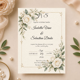 Invitación Boda de Rosa Marfil Atemporal