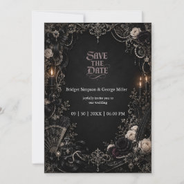 Invitación Boda de Rosa Perla Barroco Victoriano Gótico