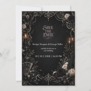 Invitación Boda de Rosa Perla Barroco Victoriano Gótico
