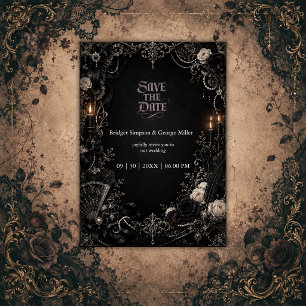 Invitación Boda de Rosa Perla Barroco Victoriano Gótico