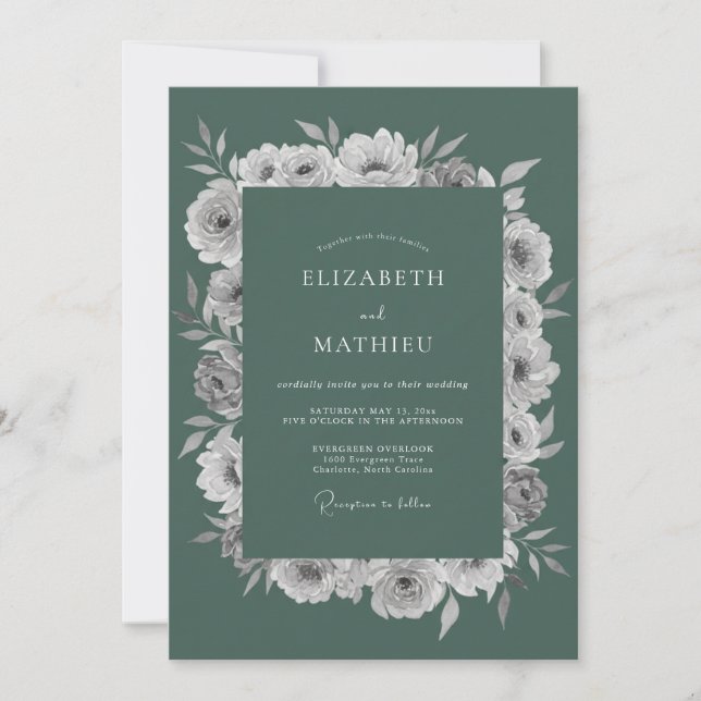 Invitación Boda de Rosa Pino Profundo (Anverso)
