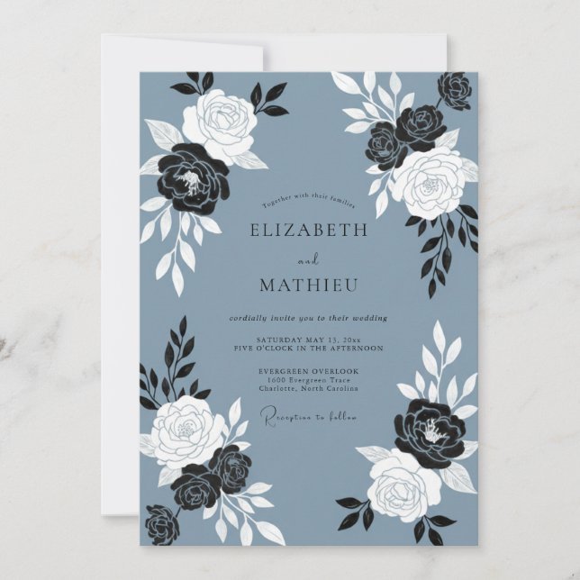Invitación Boda de Rosa Pizarra (Anverso)
