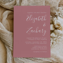 Boda de Rosa Polvorienta con Letra Moderna