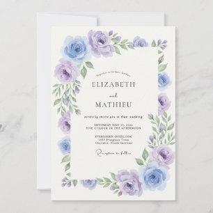 Invitación Boda de Rosa Primavera Soñadora Lavanda
