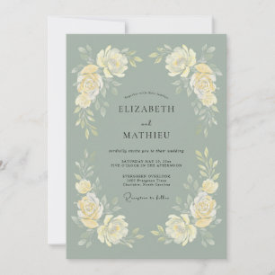 Invitación Boda de Rosa Pulida Verde Salvia