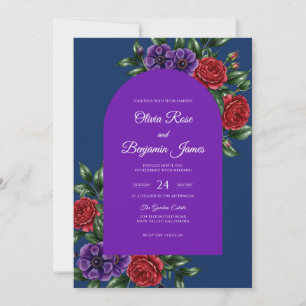 Invitación Boda de Rosa Púrpura Real
