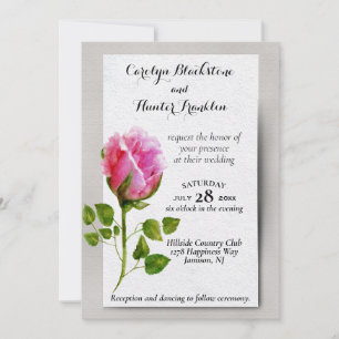 Invitación Boda de Rosa Rosa Hermosa