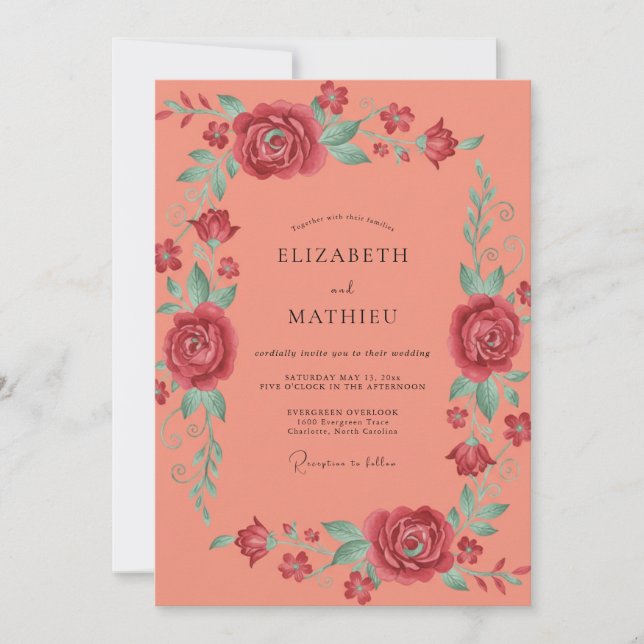 Invitación Boda de Rosa Salmón (Anverso)