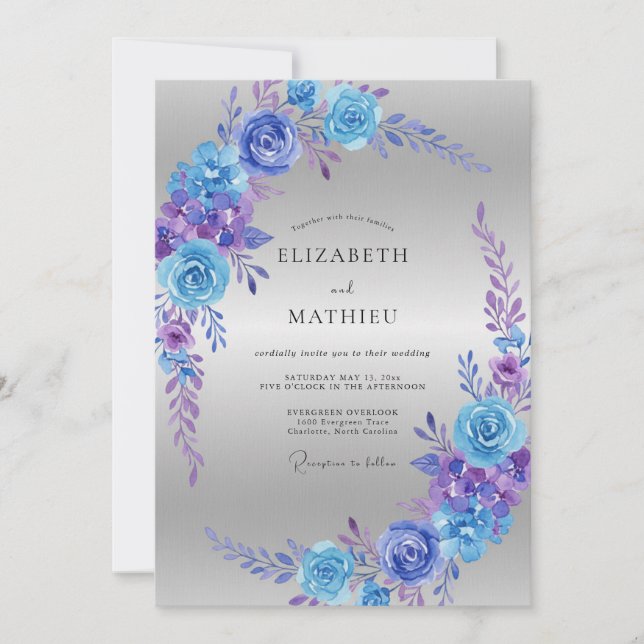 Invitación Boda de Rosa Violeta Aciano (Anverso)