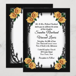 Invitación Boda de Rosas Amarillas del cuarto de Francia