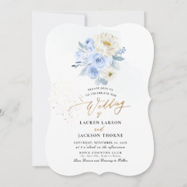 Invitación Boda de Rosas azul fuerte de ArtsApp H2