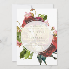 Invitación Boda de Rosas boho bohemios del English Garden Vin