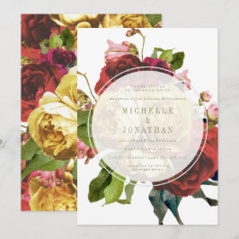 Invitación Boda de Rosas boho bohemios del English Garden Vin