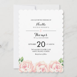 Invitación Boda de Rosas de época