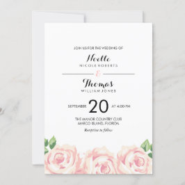 Invitación Boda de Rosas de época
