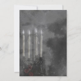 Invitación Boda de Rosas de la luz de las velas góticas