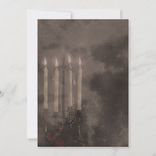 Invitación Boda de Rosas de luz de velas góticas brillantes