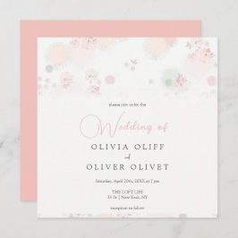 Invitación Boda de Rosas de té suaves