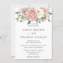 Boda de Rosas Florales de Marfil Elegante Rubor