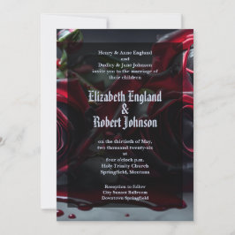 Invitación Boda de Rosas góticos
