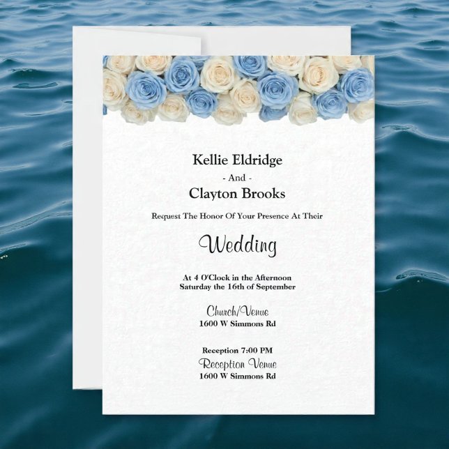 Invitación Boda de Rosas Rosadas y Champán (Subido por el creador)