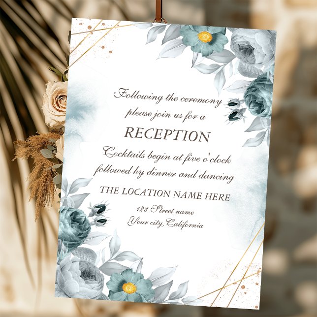 Invitación Boda de Rosas Verde Menta Acuarela (Subido por el creador)