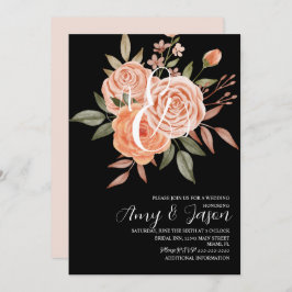 Invitación Boda de Rosas Vintage de color de agua Floral
